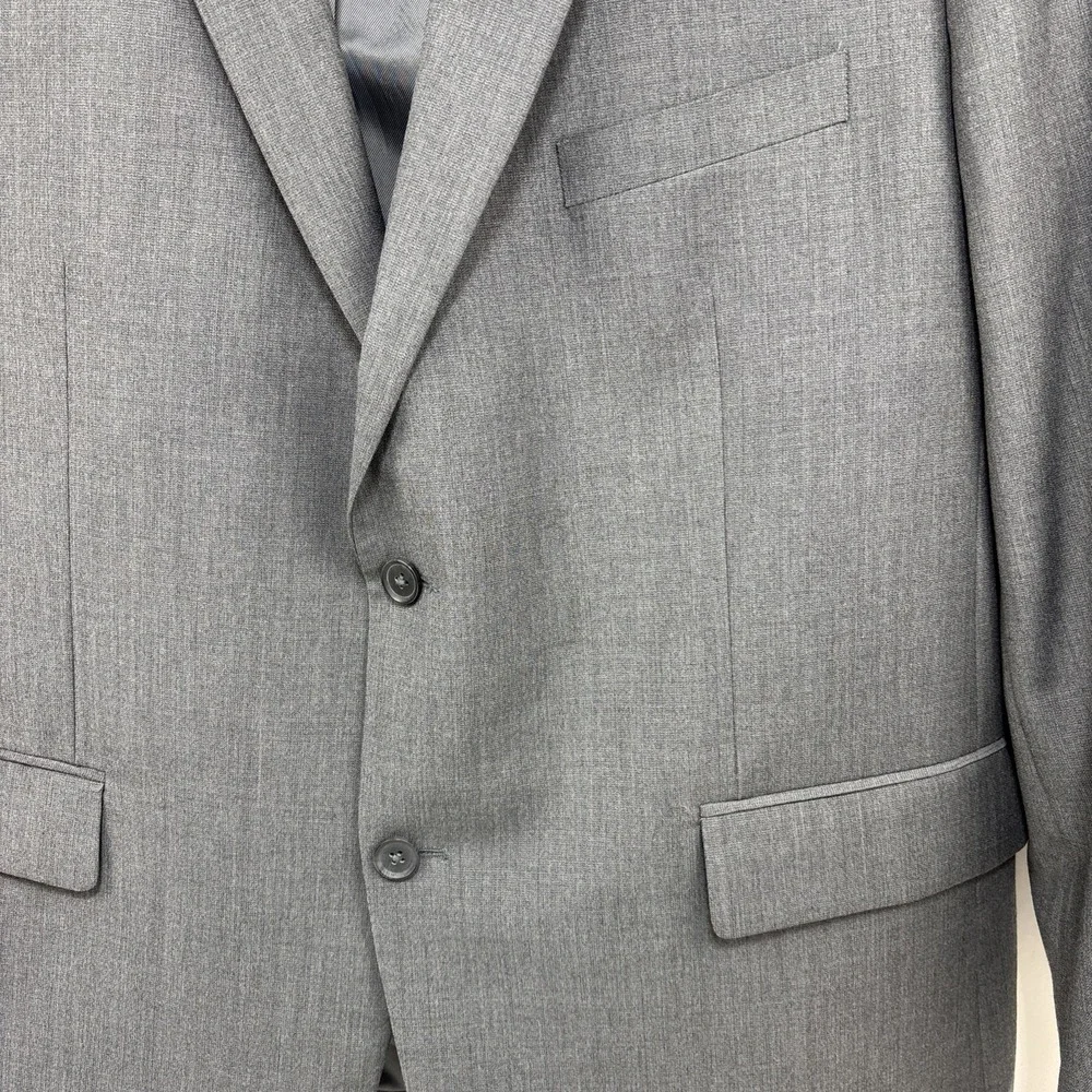 Pronto Uomo Men's Grey Blazer‎ Suit Jacket Size 48L Two Button EUC